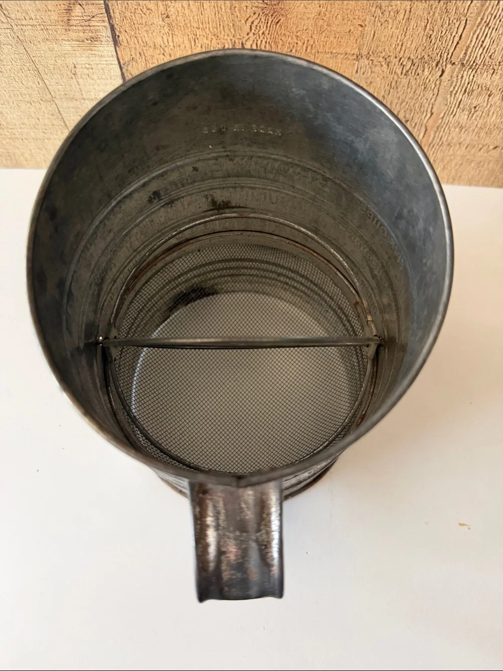 VTG Bromwell’s 5 Cup Flour Sifter with Red Handle